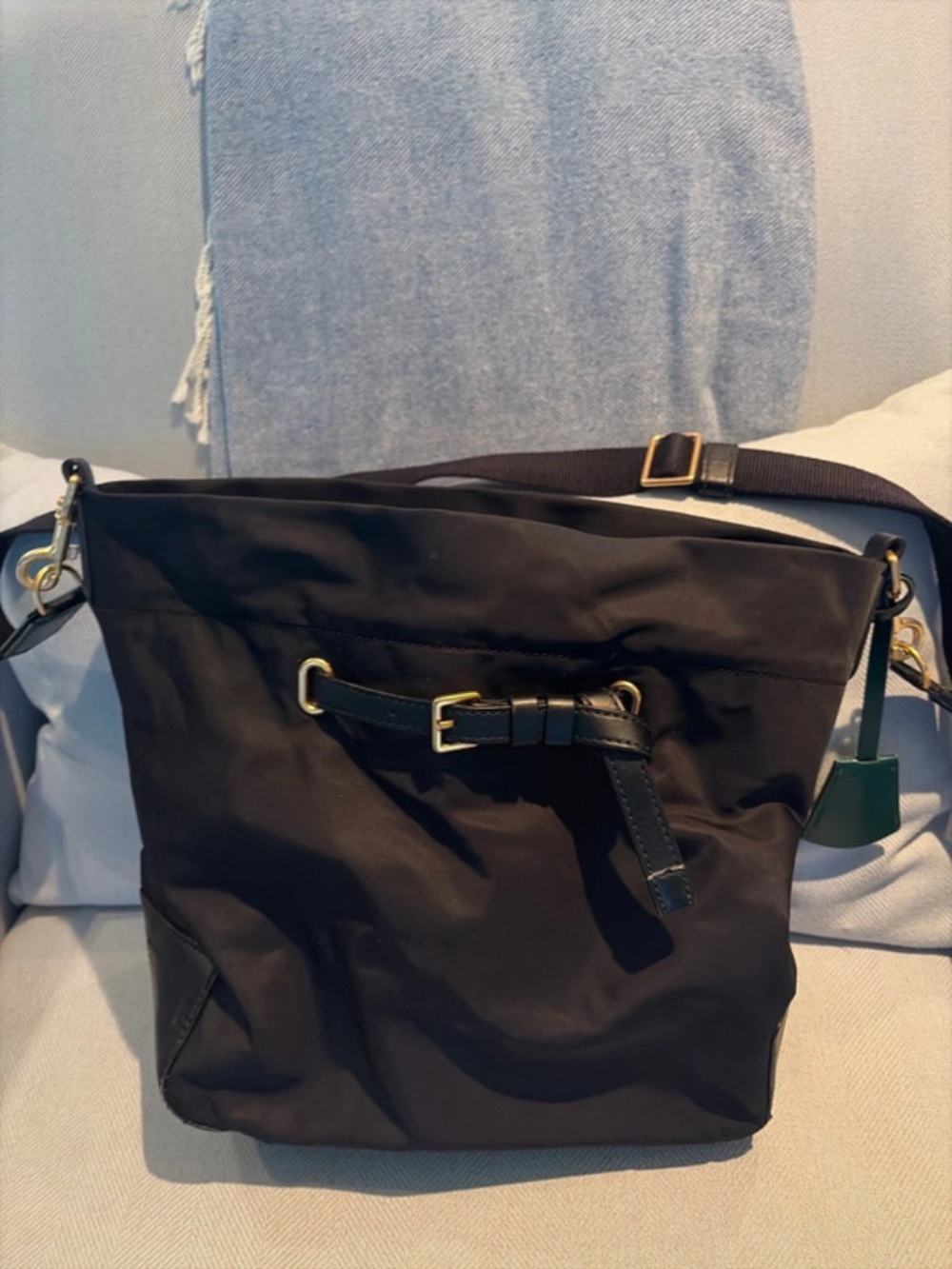 Tory Burch Perry Nylon Drawstring Bucket Bag